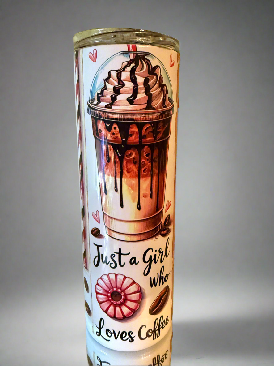 20oz Just a Girl…Stainless steel Tumbler