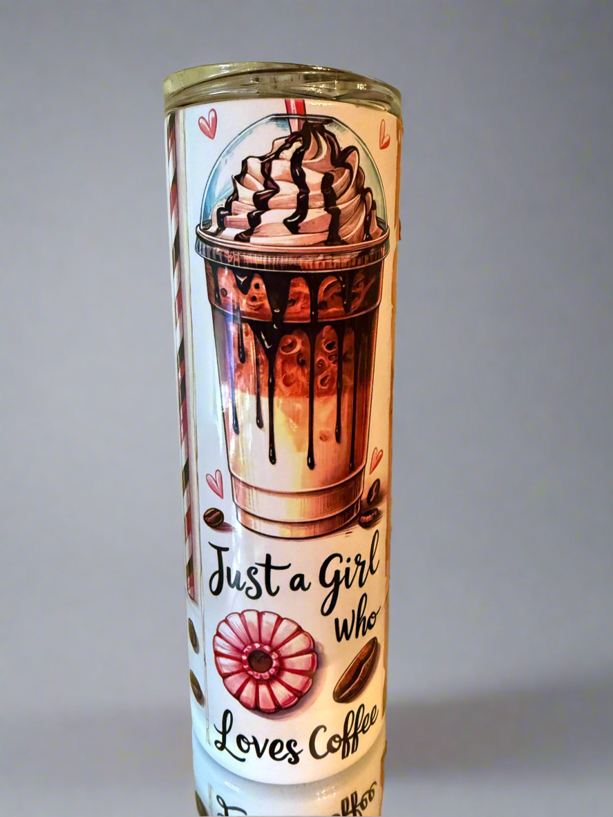 20oz Just a Girl…Stainless steel Tumbler