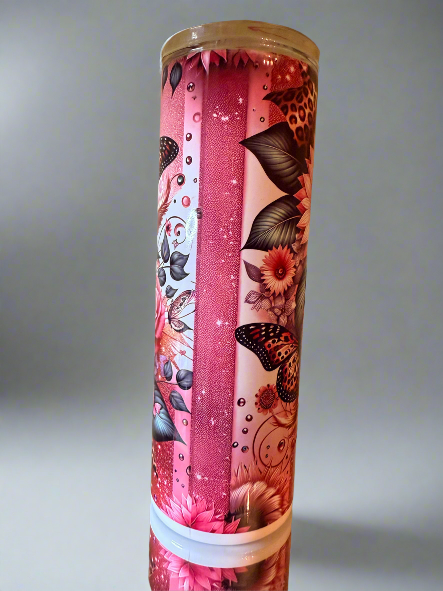 20oz Pink Sun Flower Stainless Steel